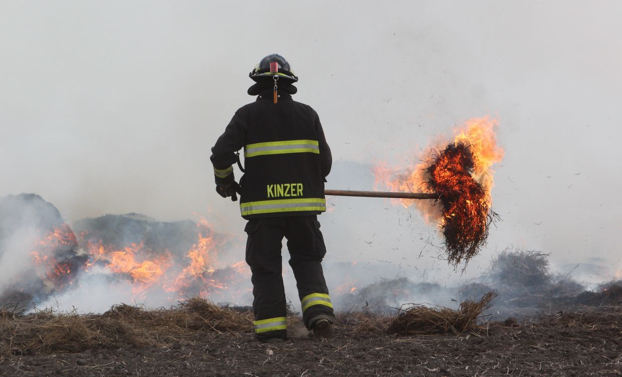 Hay bale fire 10